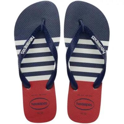 Chinelo Havaianas Top Nautical - Azul e Vermelho