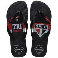 Chinelo Havaianas Top Times São Paulo Masculino - Preto e Vermelho - 1