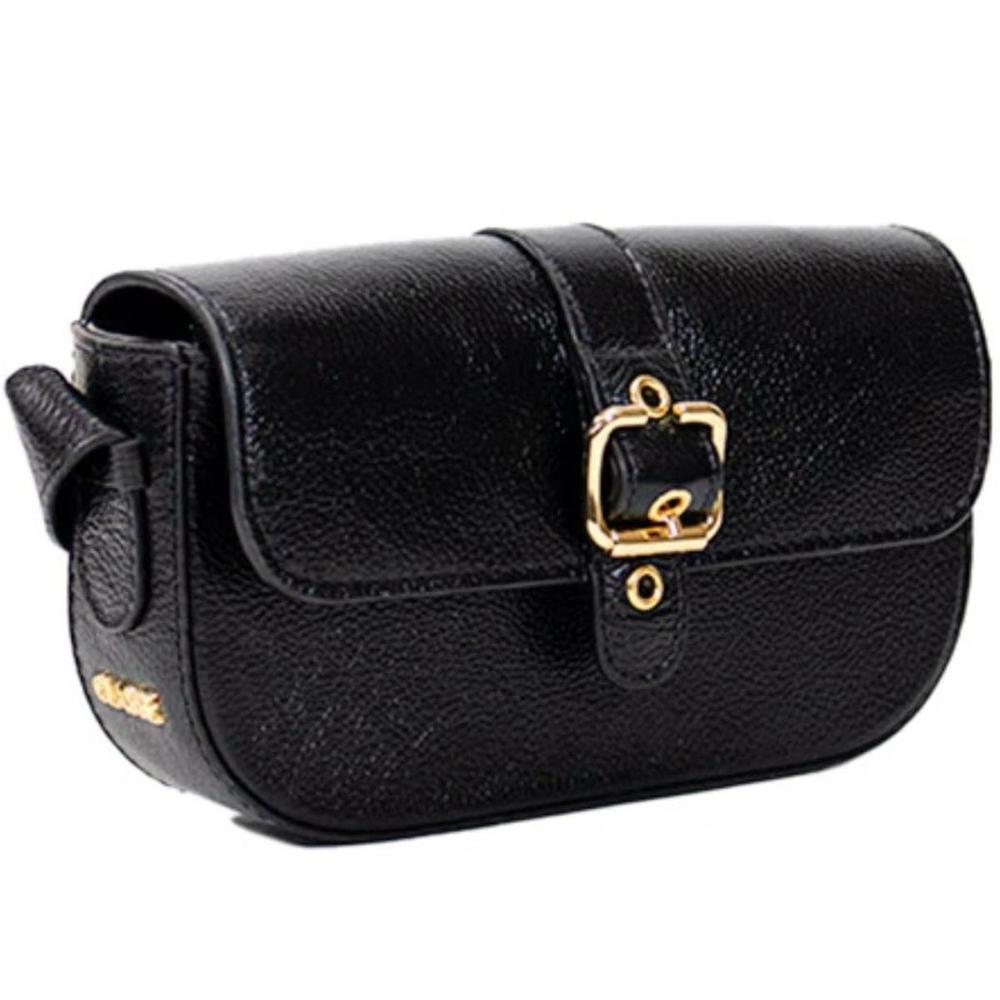 Bolsa Classe Couro Legítimo Bag Clara Feminina - Preto - 1