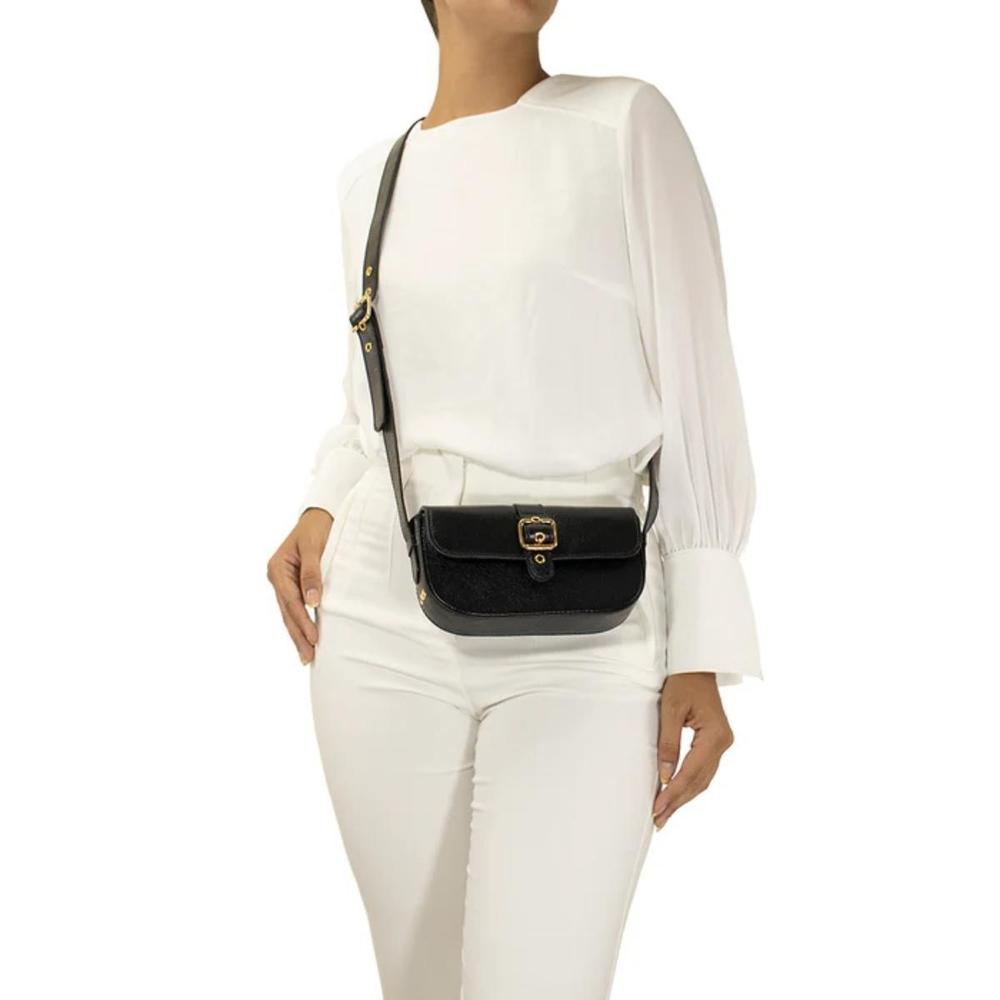 Bolsa Classe Couro Legítimo Bag Clara Feminina - Preto - 6