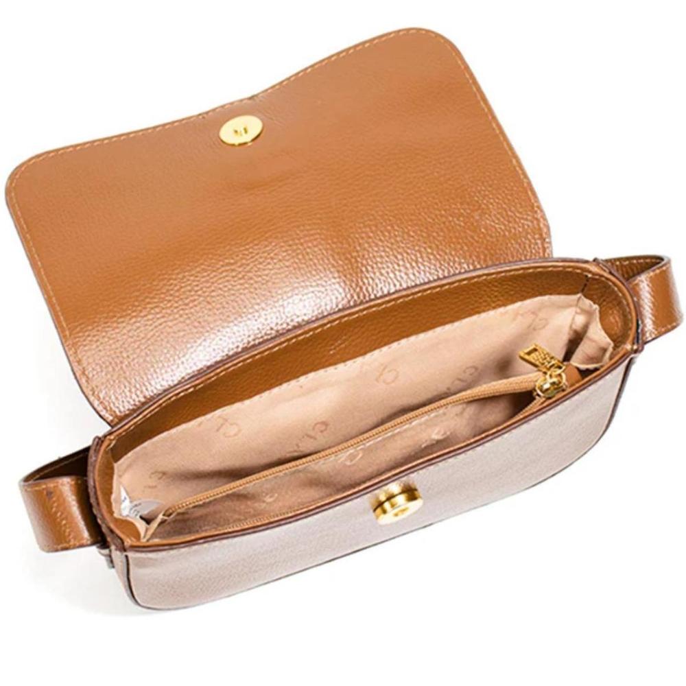 Bolsa Classe Couro Legítimo Bag Clara Feminina - Marrom - 4