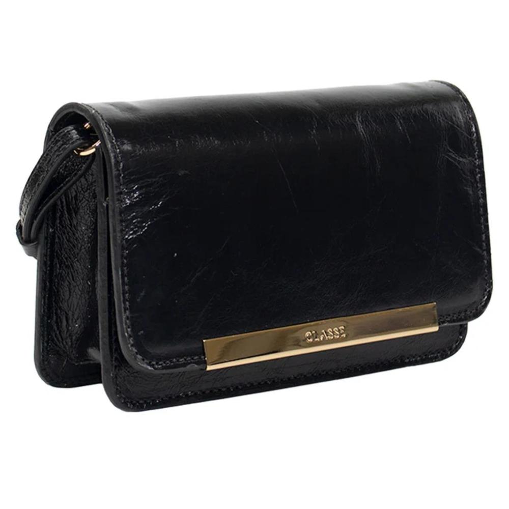 Bolsa Classe Couro Legítimo Bag Lore Feminina - Preto - 1