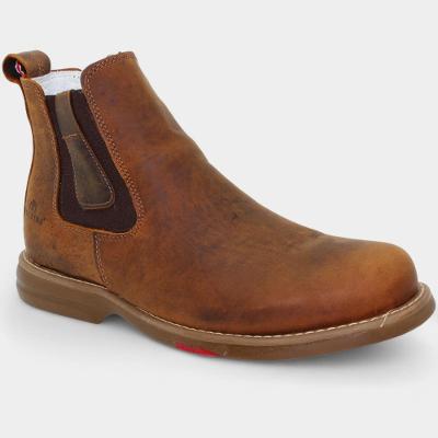 Botina Couro Moreira Matuto Masculina - Marrom Claro
