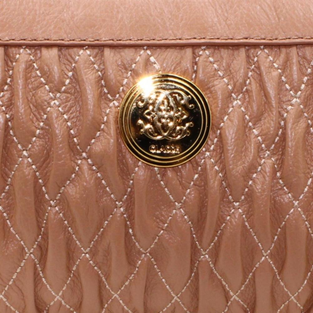 Bolsa Crossbody Classe Couro Legítimo Casual Kelly Feminina - Bege - 3