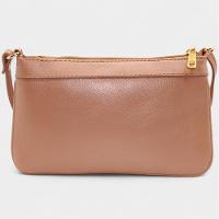 Bolsa Crossbody Classe Couro Legítimo Casual Kelly Feminina - Bege - 5