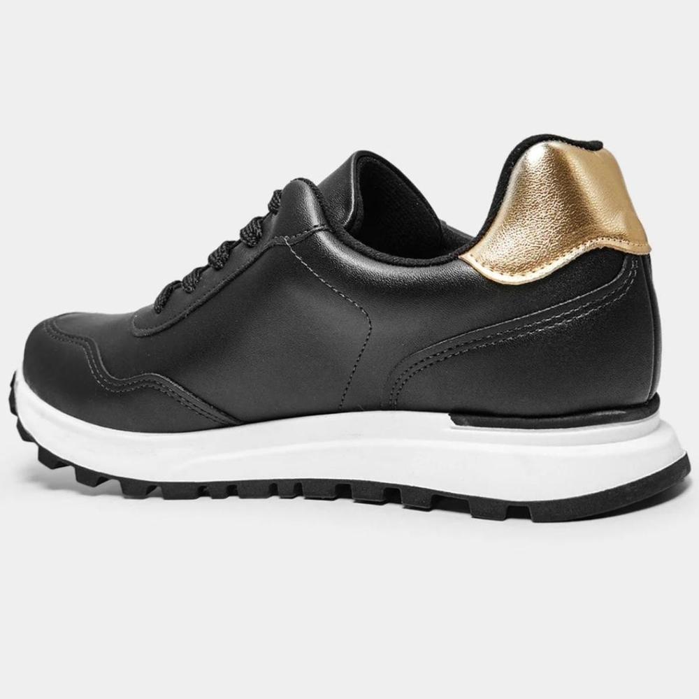 Tênis Vizzano Casual - Preto e Dourado - 4
