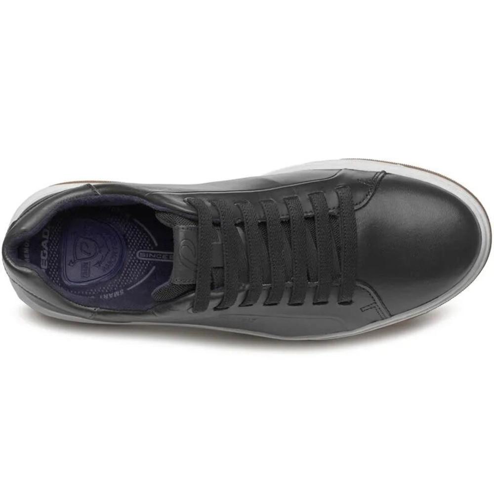 Tênis Couro Pegada Casual Masculino - Preto - 3