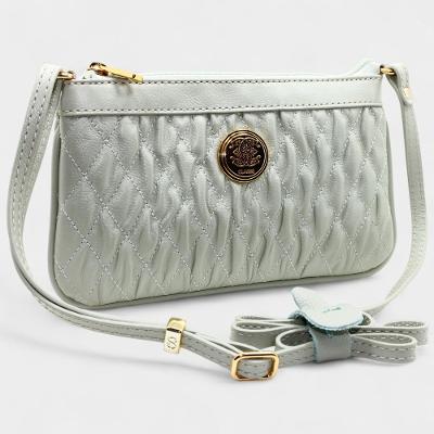 Bolsa Crossbody Classe Couro Legítimo Casual Kelly Feminina - Verde Claro
