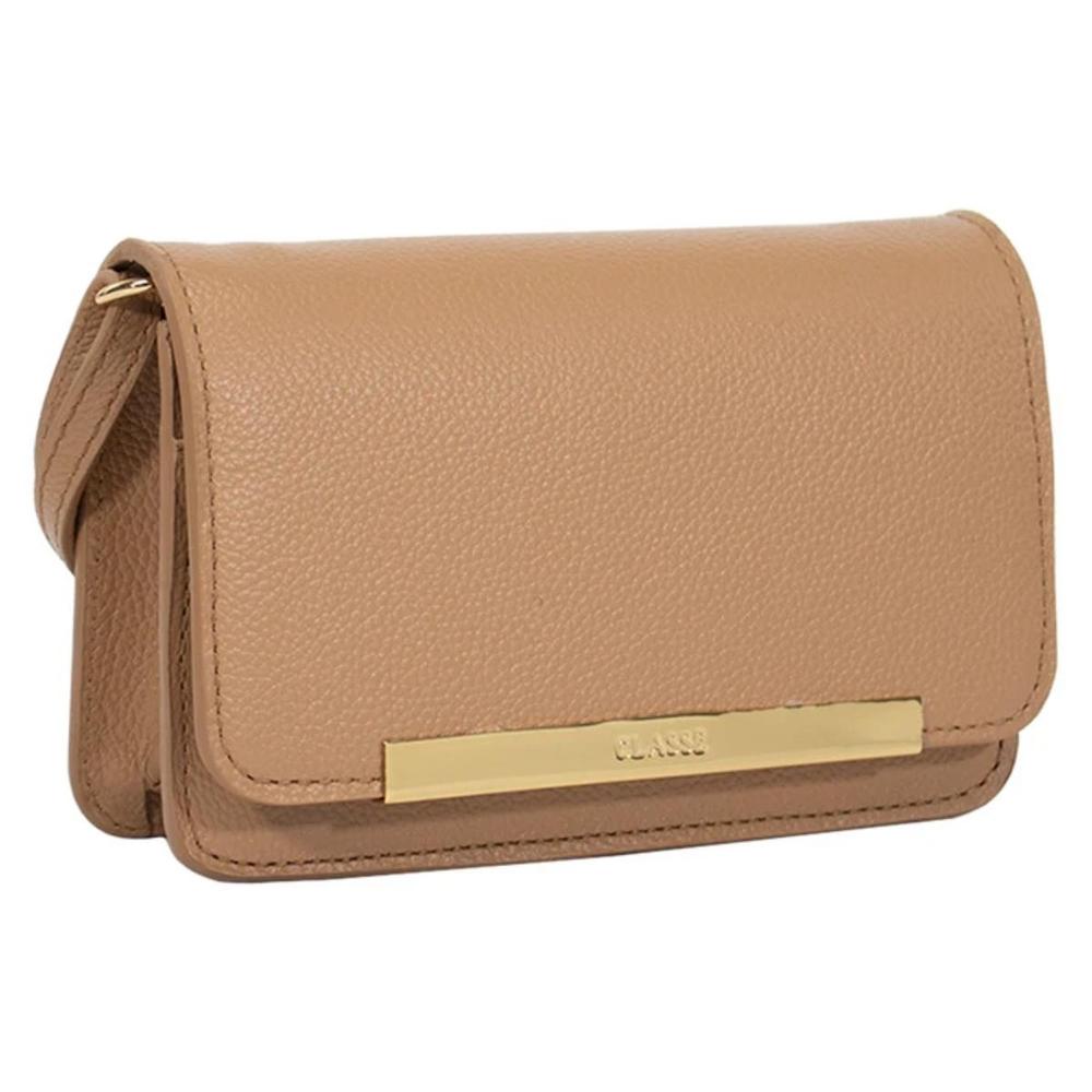 Bolsa Classe Couro Legítimo Bag Lore Feminina - Bege - 1
