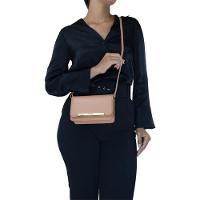 Bolsa Classe Couro Legítimo Bag Lore Feminina - Bege - 6