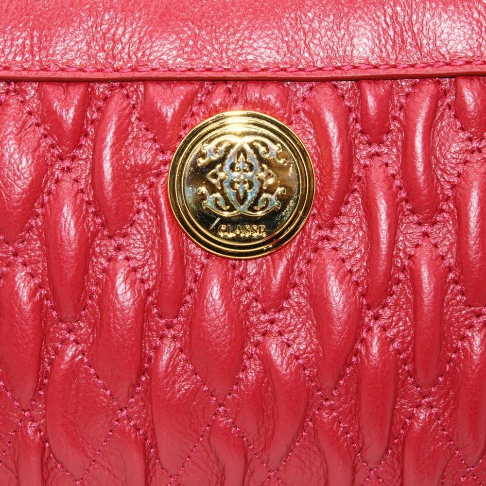 Bolsa Crossbody Classe Couro Legítimo Casual Kelly Feminina - Vermelho - 3