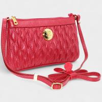 Bolsa Crossbody Classe Couro Legítimo Casual Kelly Feminina - Vermelho - 1