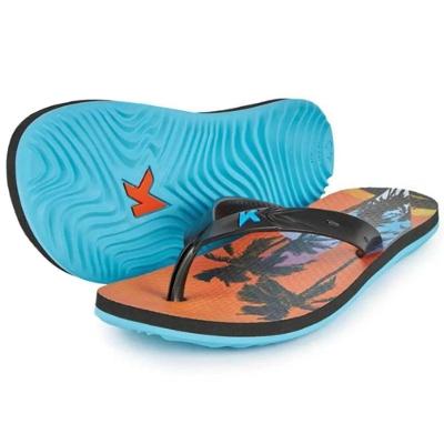 Chinelo Infantil Kenner Summer Tropical Kids - Laranja e Preto