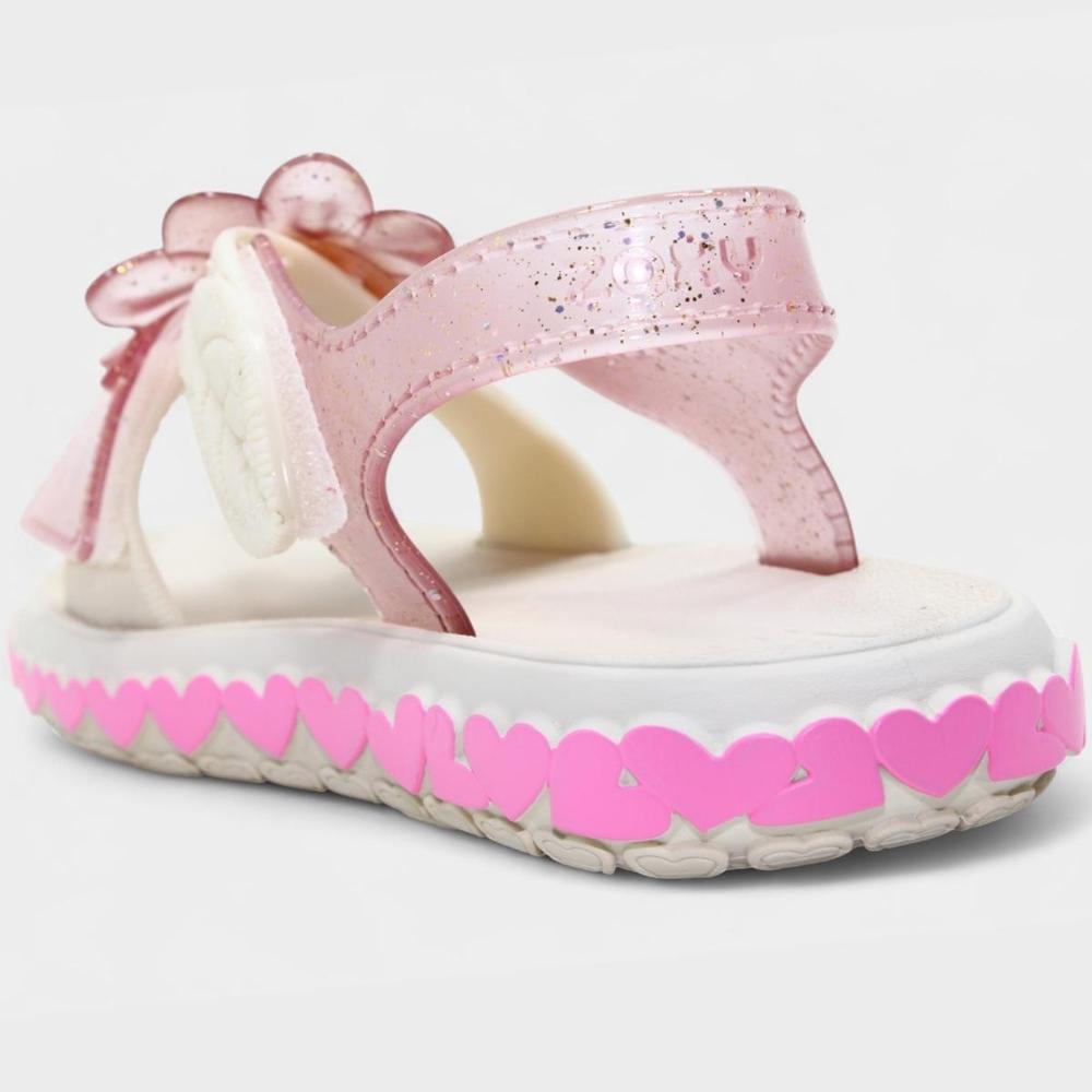 Sandália Infantil Zaxynina Spring Menina - Bege e Rosa - 4