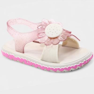 Sandália Infantil Zaxynina Spring Menina - Bege e Rosa
