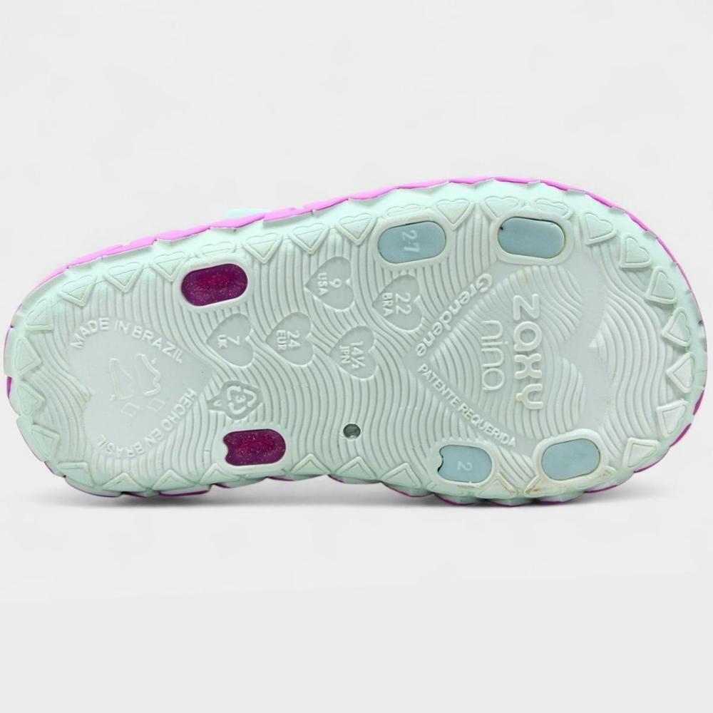 Sandália Infantil Zaxynina Spring Menina - Verde e Rosa - 5