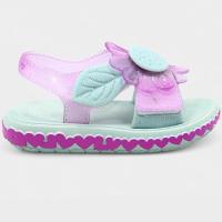 Sandália Infantil Zaxynina Spring Menina - Verde e Rosa - 2