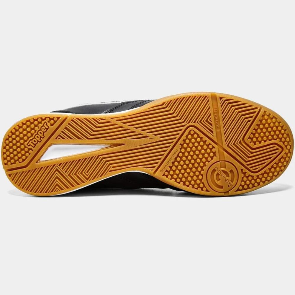 Chuteira Futsal Topper Maestro PRO V Unissex - Preto e Branco - 9