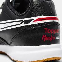 Chuteira Futsal Topper Maestro PRO V Unissex - Preto e Branco - 8