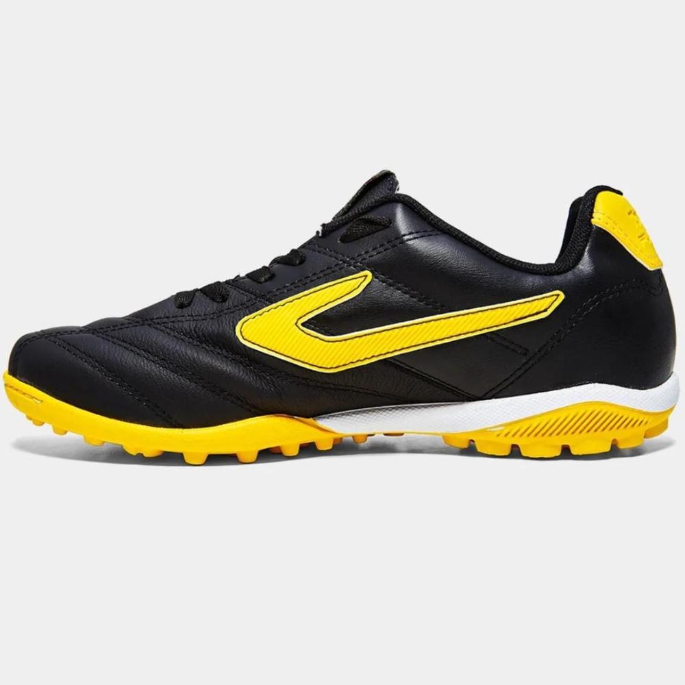 Chuteira Society Topper Furia Unissex - Preto e Amarelo - 4