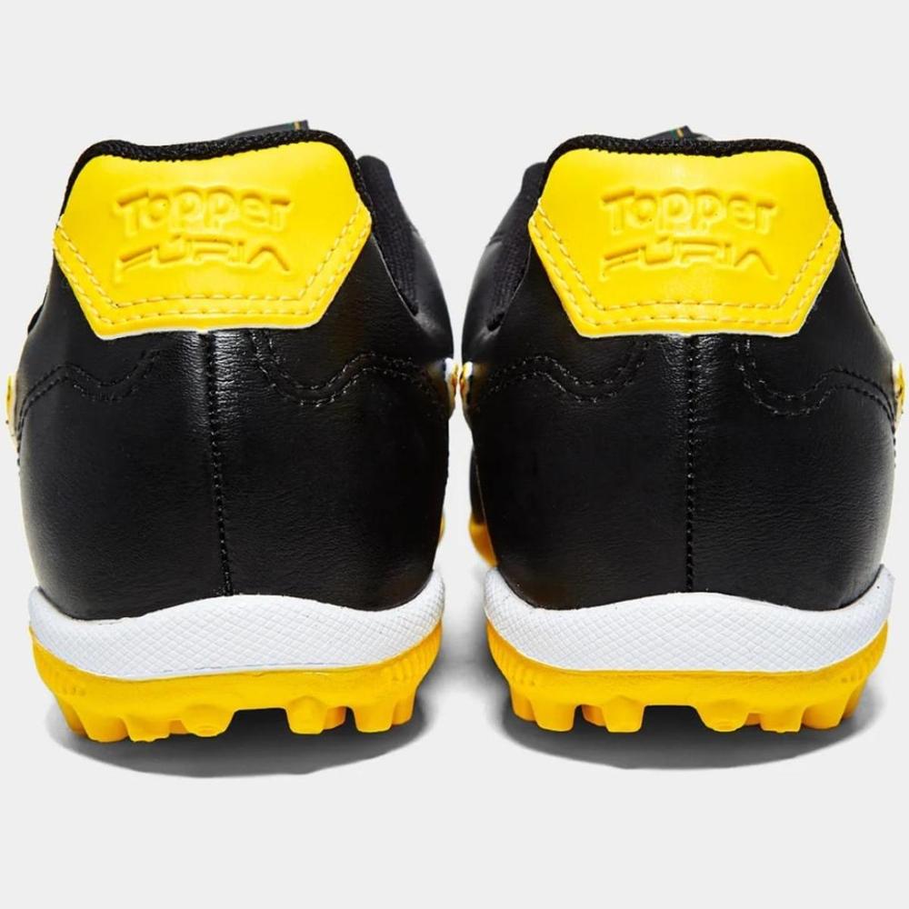 Chuteira Society Topper Furia Unissex - Preto e Amarelo - 7