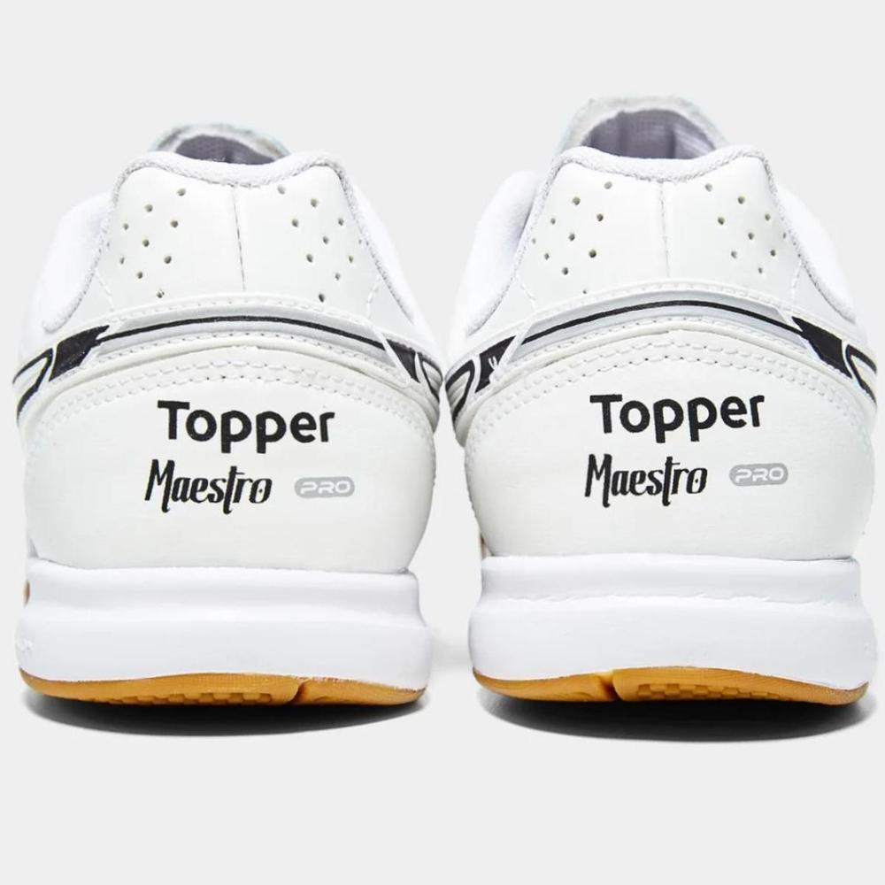 Chuteira Futsal Topper Maestro PRO V Unissex - Branco - 7