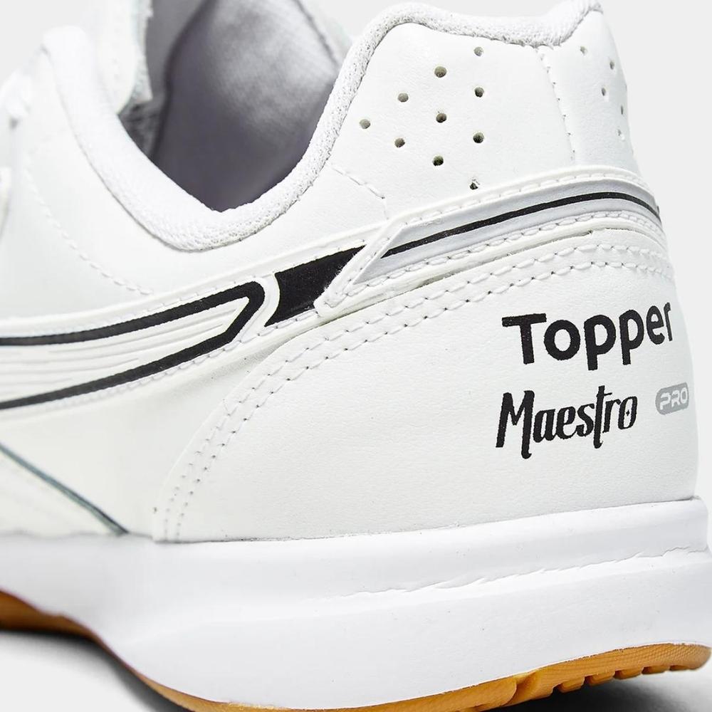 Chuteira Futsal Topper Maestro PRO V Unissex - Branco - 8