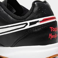 Chuteira Futsal Topper Maestro Club V Unissex - Preto e Vermelho - 8