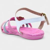 Sandália Infantil Molekinha Flor Menina - Rosa