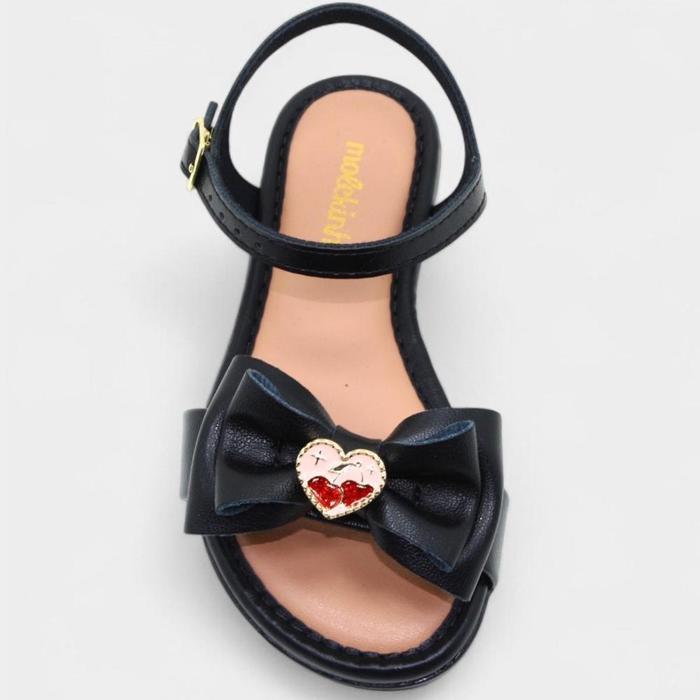 Sandália Infantil Molekinha Laço Detalhe - Preto - 3
