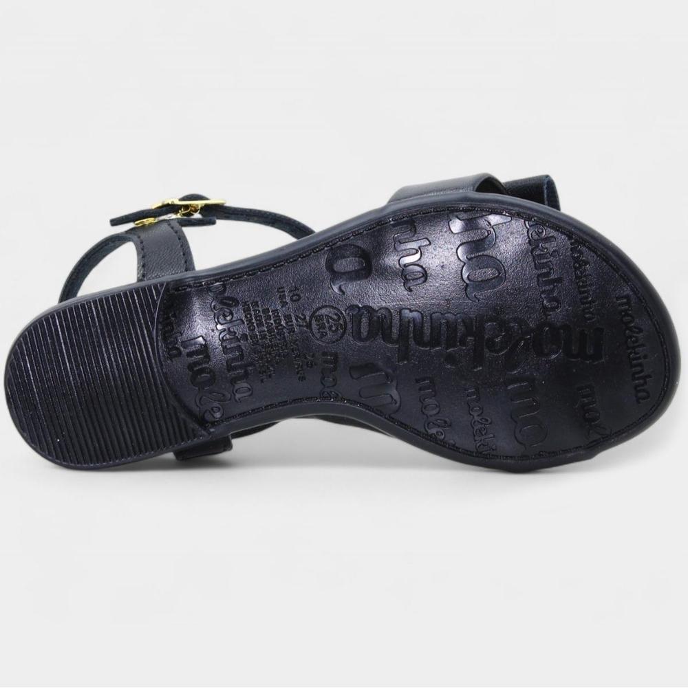 Sandália Infantil Molekinha Laço Detalhe - Preto - 5