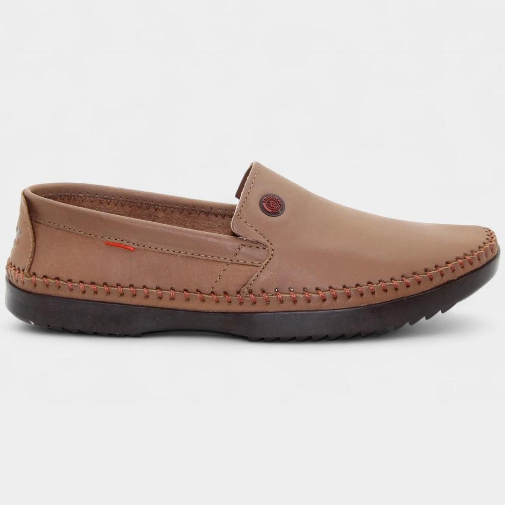 Mocassim Couro Freeway Logan X Masculino - Bege - 2
