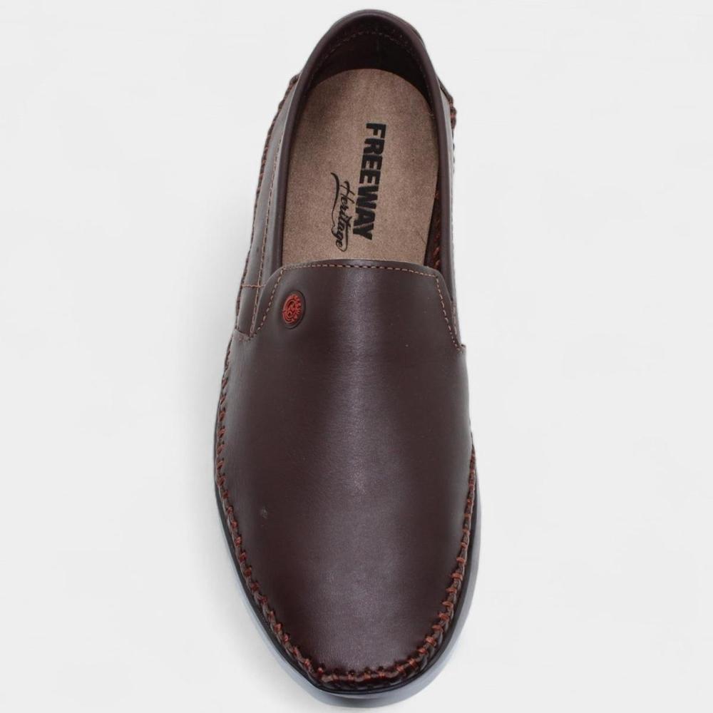 Mocassim Couro Freeway Logan X Masculino - Marrom Escuro - 3
