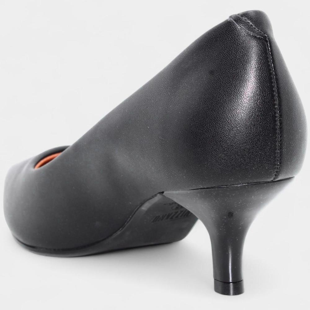 Scarpin Vizzano Salto Baixo Básico Bico Fino Feminino - Preto - 4