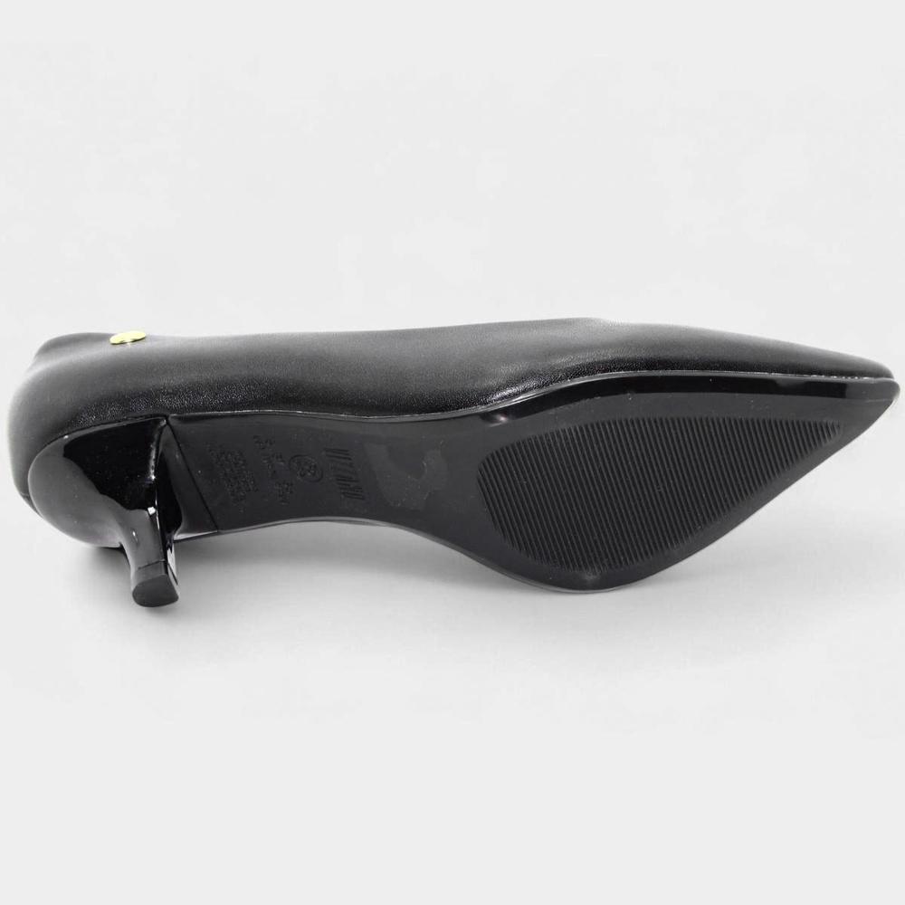 Scarpin Vizzano Salto Baixo Básico Bico Fino Feminino - Preto - 5