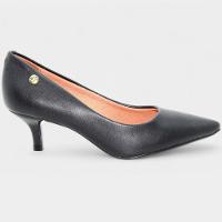 Scarpin Vizzano Salto Baixo Básico Bico Fino Feminino - Preto - 2