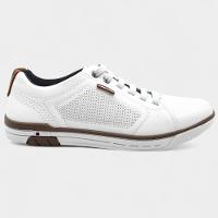 Sapatênis Couro Pegada Microperfuros Masculino - Off White - 2