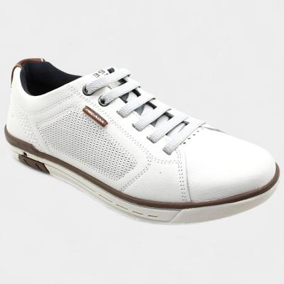 Sapatênis Couro Pegada Microperfuros Masculino - Off White
