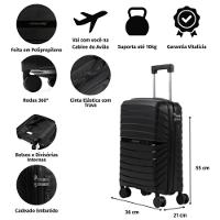 Mala de Viagem Bagaggio Rover 20 Polegadas - Preto - 7