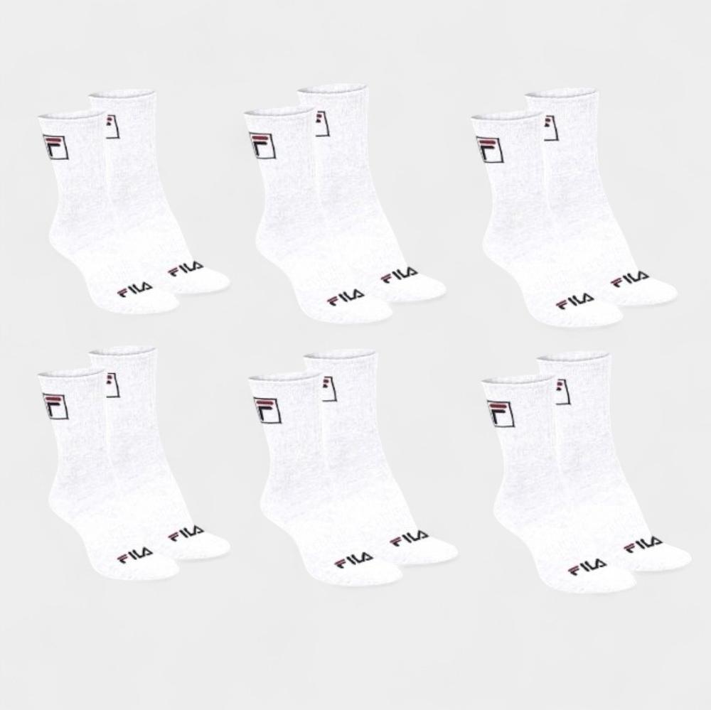 Kit Meia Fila Cano Alto C/ 6 Pares - Branco - 1