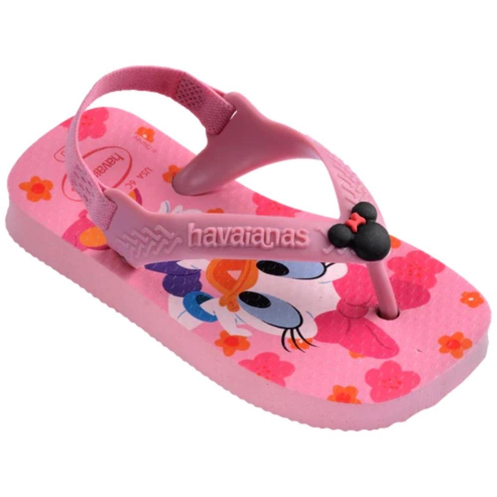 Chinelo Infantil Havaianas Baby Disney Classics - Rosa e Preto - 2