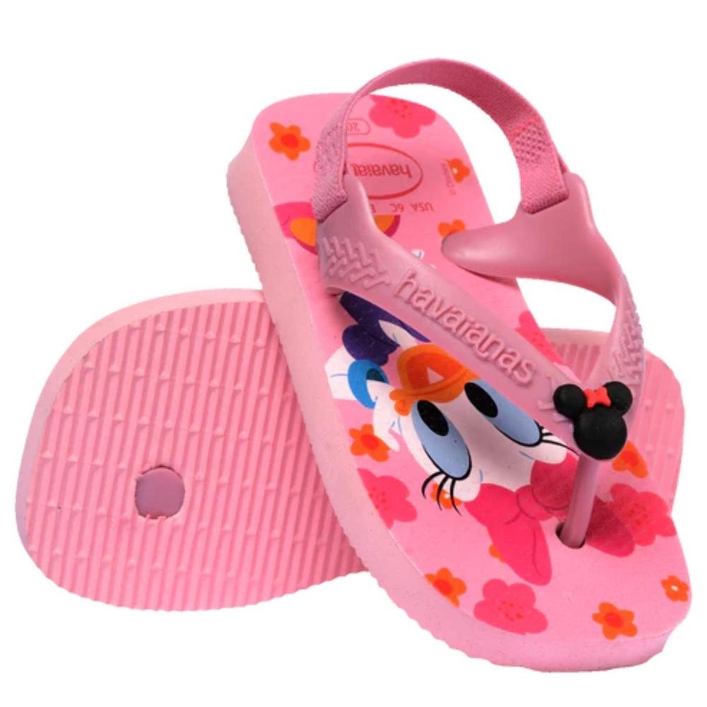 Chinelo Infantil Havaianas Baby Disney Classics - Rosa e Preto - 4