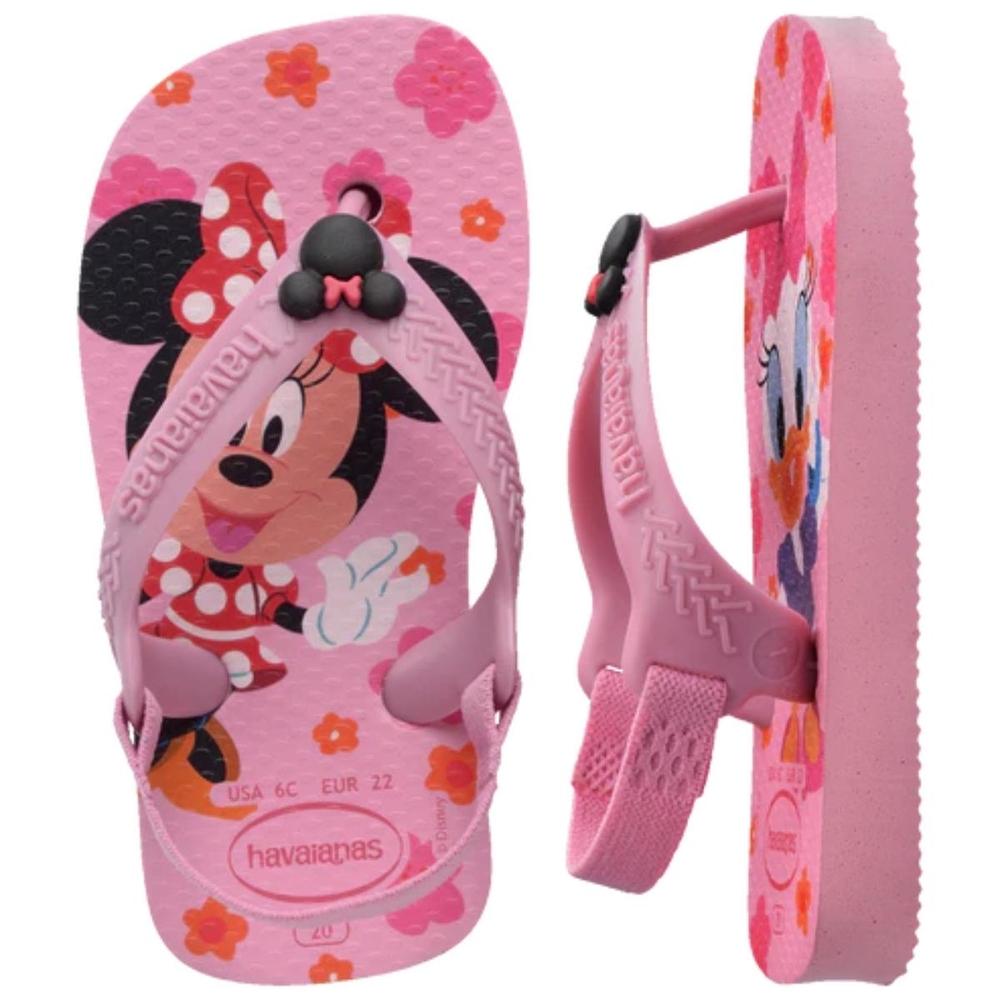 Chinelo Infantil Havaianas Baby Disney Classics - Rosa e Preto - 5