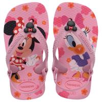 Chinelo Infantil Havaianas Baby Disney Classics - Rosa e Preto - 1