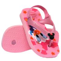 Chinelo Infantil Havaianas Baby Disney Classics - Rosa e Preto