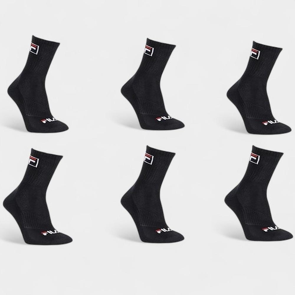 Kit Meia Fila Cano Alto C/ 6 Pares - Preto - 3