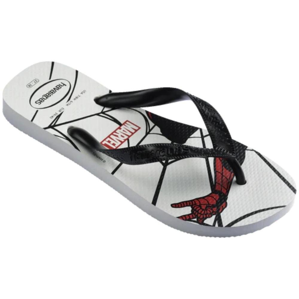 Chinelo Havaianas Top Marvel Logomania Masculino - Preto e Branco - 2