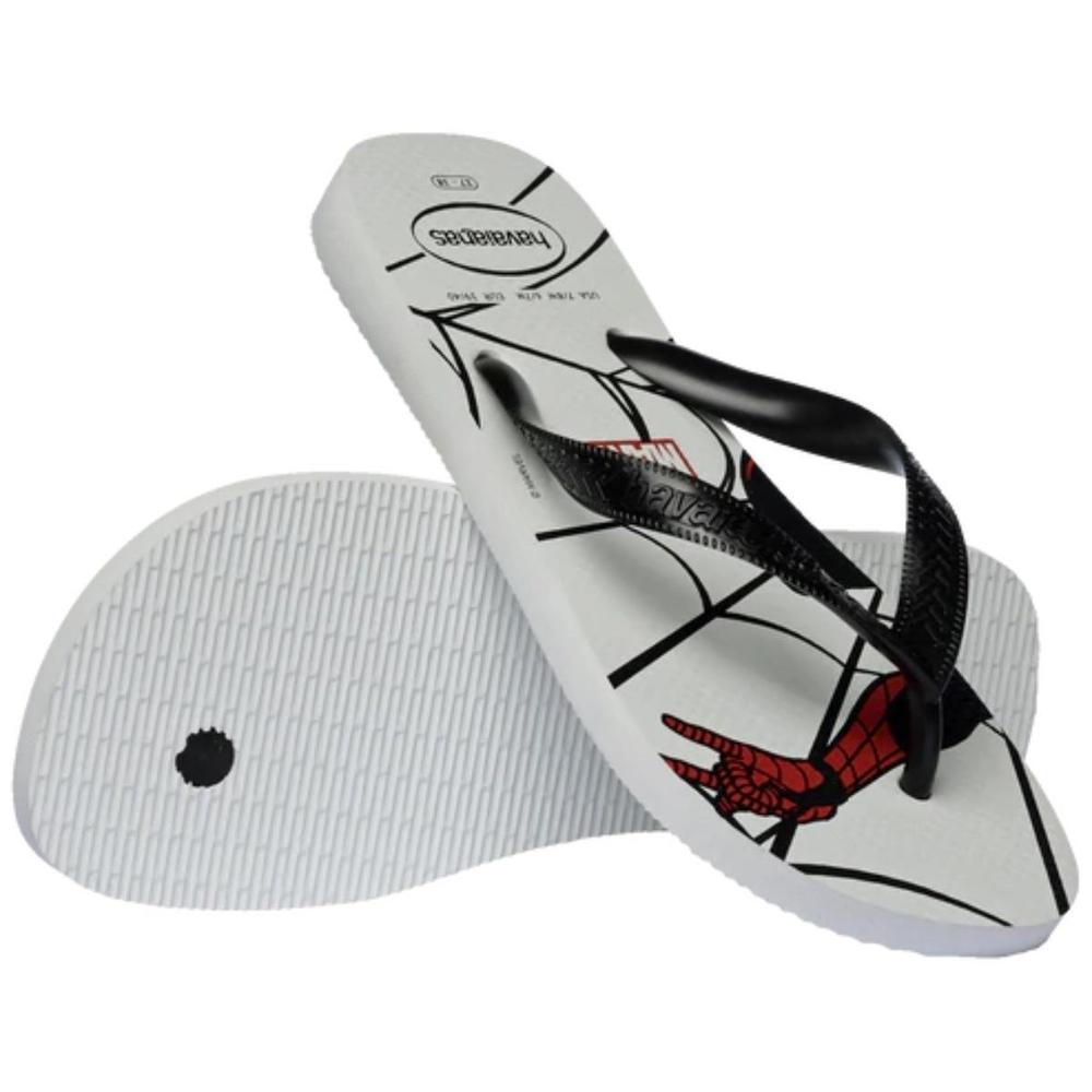 Chinelo Havaianas Top Marvel Logomania Masculino - Preto e Branco - 4