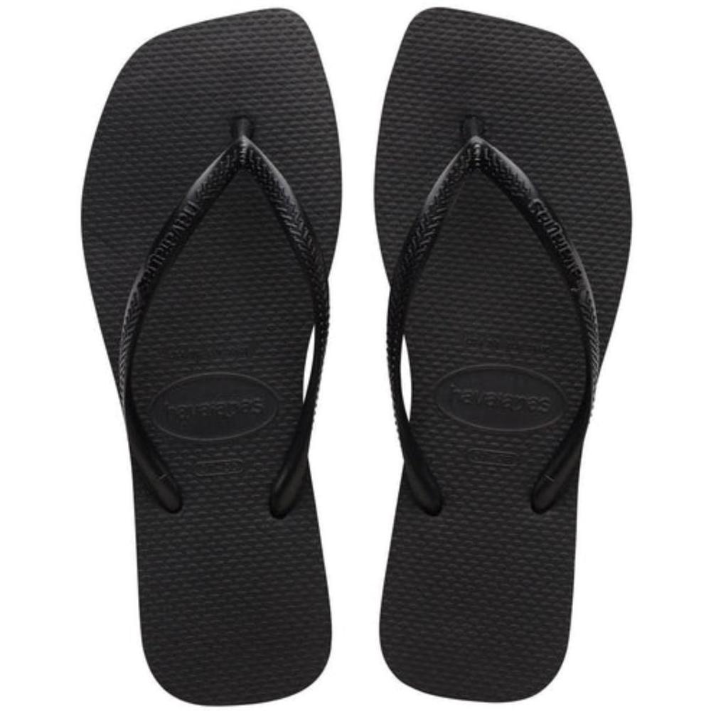 Chinelo Havaianas Slim Square Logo Metallic Feminino - Preto - 1