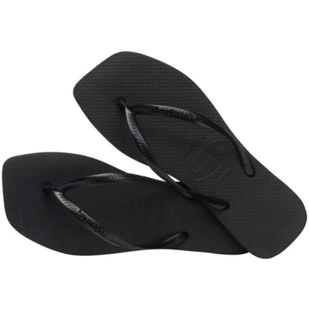 Chinelo Havaianas Slim Square Logo Metallic Feminino - Preto - 4